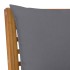 Sofá seccional central con cojín gris oscuro madera de