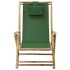 Silla de relax reclinable de bambú y tela