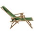 Silla de relax reclinable de bambú y tela