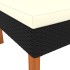 Sofá esquinero de ratán sintético y madera maciza de