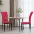 Sillas de comedor 2 unidades terciopelo rojo