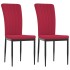 Sillas de comedor 2 unidades terciopelo rojo