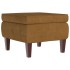 Taburete con patas de madera terciopelo