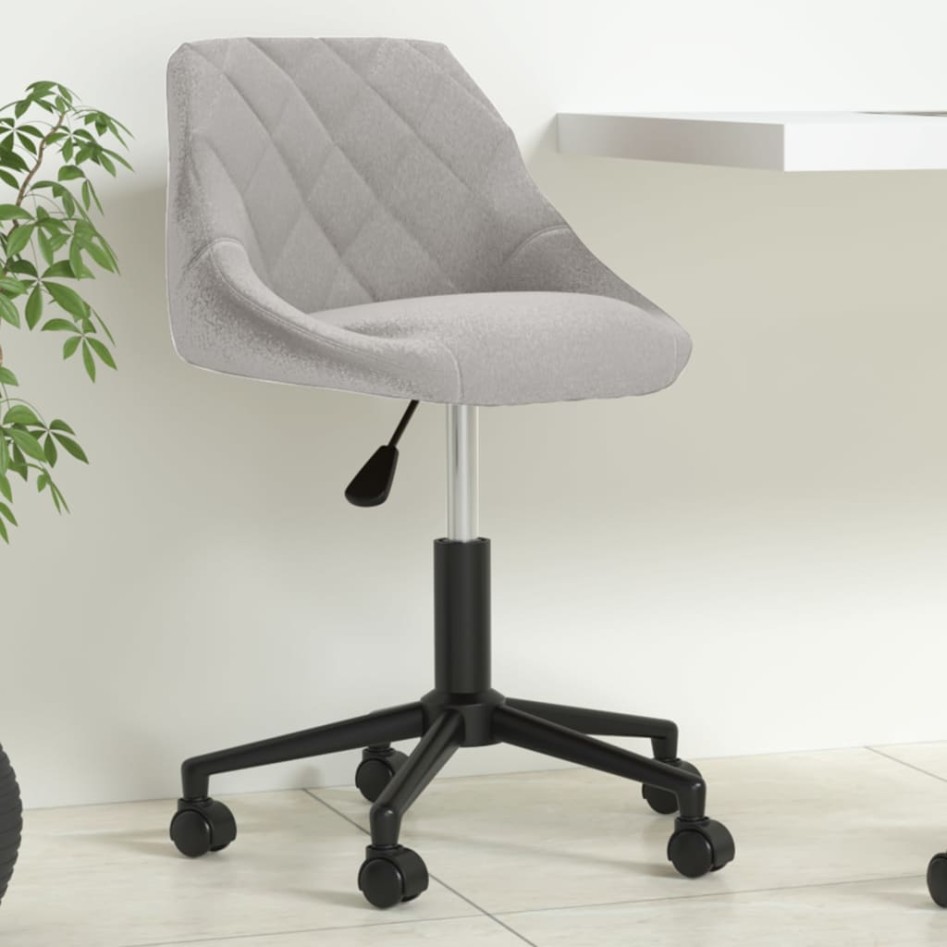 Silla de oficina giratoria de terciopelo gris