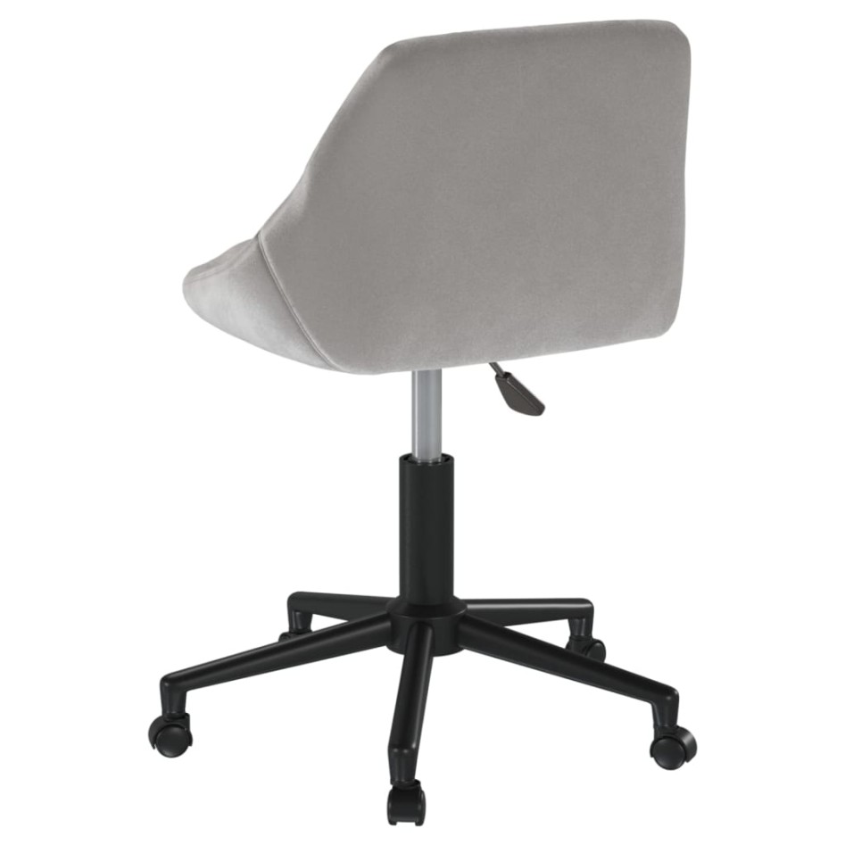 Silla de oficina giratoria de terciopelo gris
