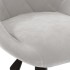 Silla de oficina giratoria de terciopelo gris
