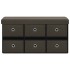 Banco de almacenaje plegable lino sintético marrón 76x38x38