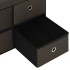 Banco de almacenaje plegable lino sintético marrón 76x38x38
