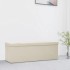 Banco de almacenamiento plegable lino sintético crema
