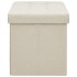 Banco de almacenamiento plegable lino sintético crema