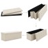 Banco de almacenamiento plegable lino sintético crema