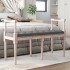 Banco de tela gris oscuro 110x40x70