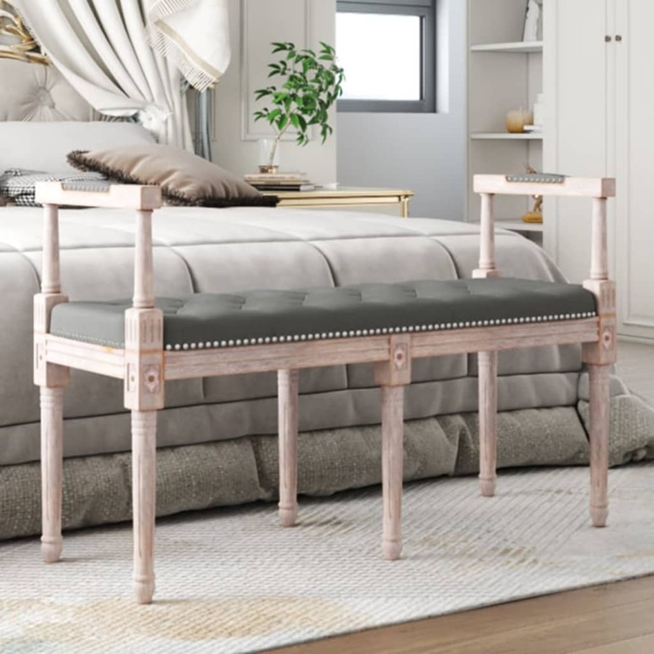 Banco de tela gris oscuro 110x40x70