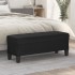 Banco de cuero sintético negro 100x35x41