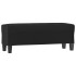 Banco de cuero sintético negro 100x35x41