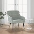Sillón de terciopelo gris claro 63x76x80