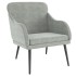 Sillón de terciopelo gris claro 63x76x80