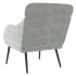 Sillón de terciopelo gris claro 63x76x80