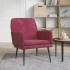 Sillón de terciopelo rojo tinto 62x79x79
