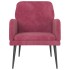 Sillón de terciopelo rojo tinto 62x79x79
