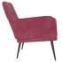 Sillón de terciopelo rojo tinto 62x79x79