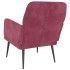 Sillón de terciopelo rojo tinto 62x79x79