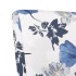 Silla tapizada de tela con estampado de flores