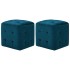 Mesitas de noche 2 unidades terciopelo azul 30x30x30