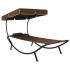 Tumbona de exterior con dosel y almohada