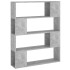 Estantería divisor de espacios gris hormigón 100x24x124
