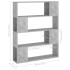 Estantería divisor de espacios gris hormigón 100x24x124