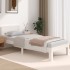 Estructura de cama individual sin colchón blanco 75x190