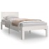 Estructura de cama individual sin colchón blanco 75x190