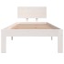 Estructura de cama individual sin colchón blanco 75x190