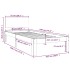 Estructura de cama individual sin colchón blanco 75x190
