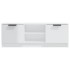 Mueble de TV madera contrachapada blanco brillo 102x35x36,5