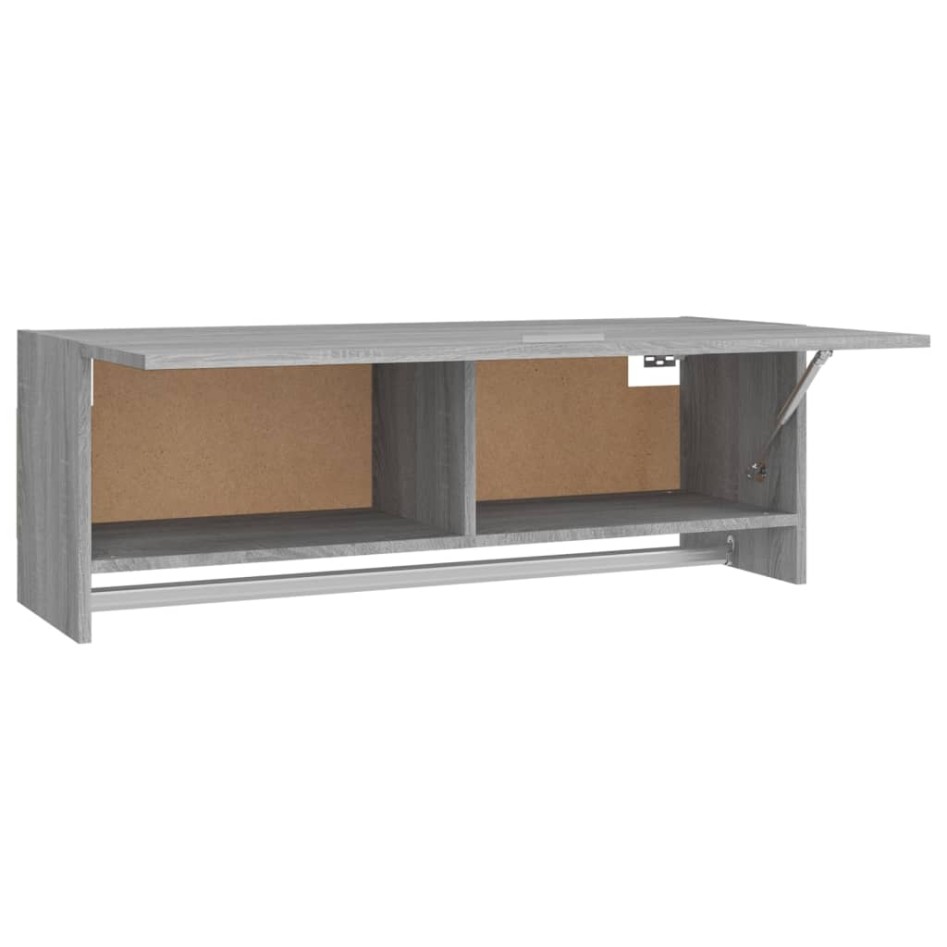 Armario madera contrachapada gris Sonoma 100x32,5x35