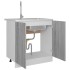Armario bajo fregadero madera ingeniería gris 80x46x81,5
