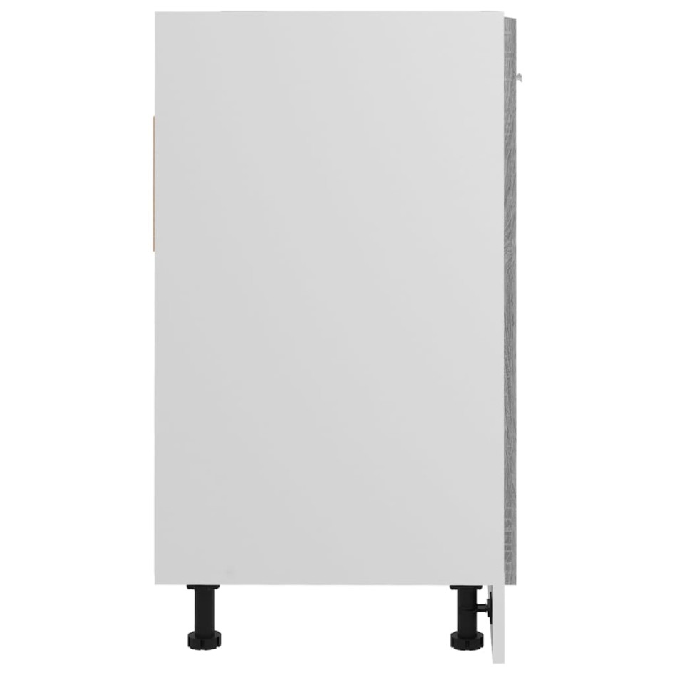 Armario bajo fregadero madera ingeniería gris 80x46x81,5