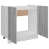 Armario bajo fregadero madera ingeniería gris 80x46x81,5