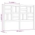 Cabecero de cama madera maciza de pino blanco 156x4x104
