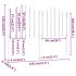 Cabecero de cama madera maciza de pino 146x4x110