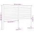 Cabecero de cama madera maciza de pino 141x4x100