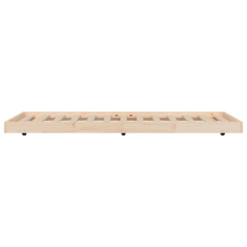 Estructura de cama sin colchón madera maciza de pino 90x190