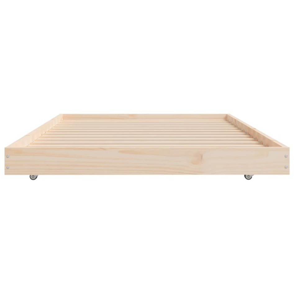 Estructura de cama sin colchón madera maciza de pino 90x190