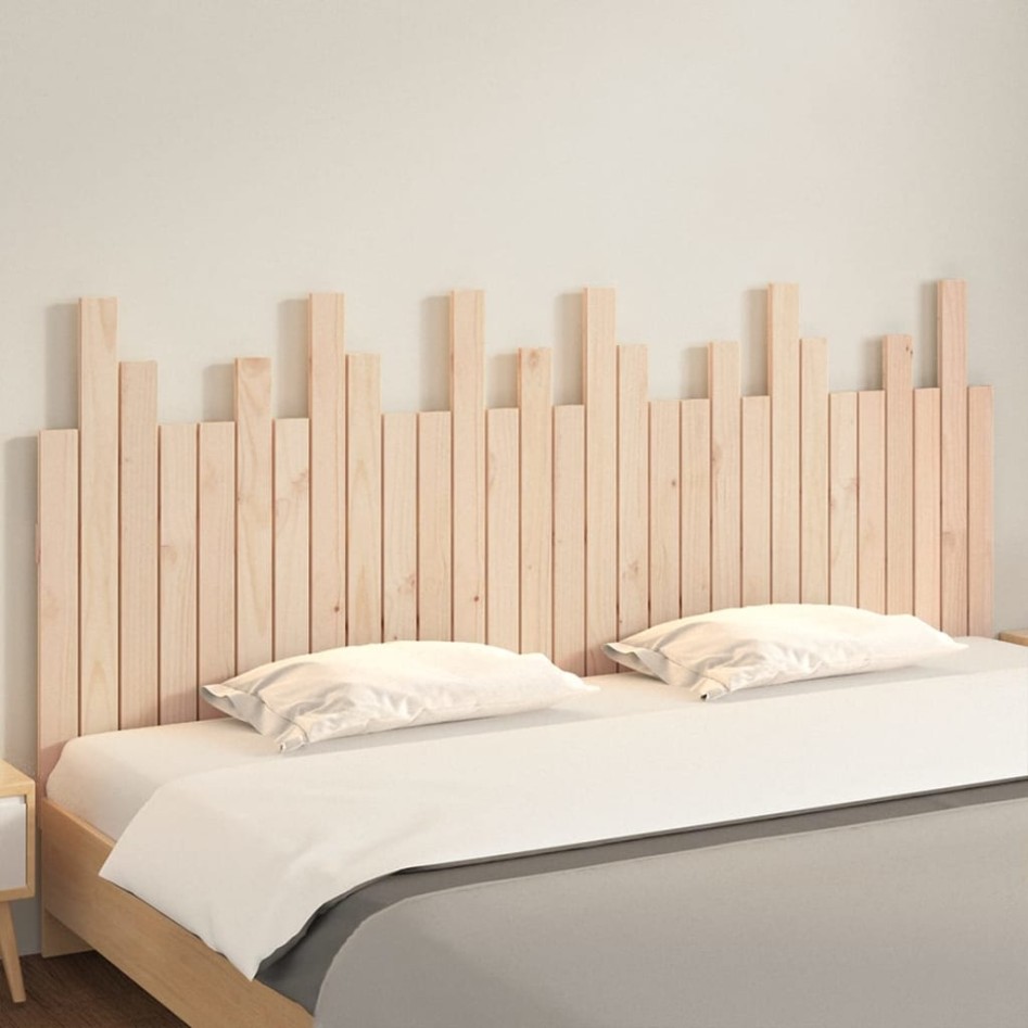 Cabecero de cama de pared madera maciza de pino 185x3x80