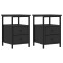Mesitas de noche 2 uds madera de ingeniería negro 34x35,5x50