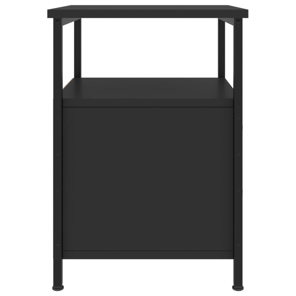 Mesitas de noche 2 uds madera de ingeniería negro 34x35,5x50