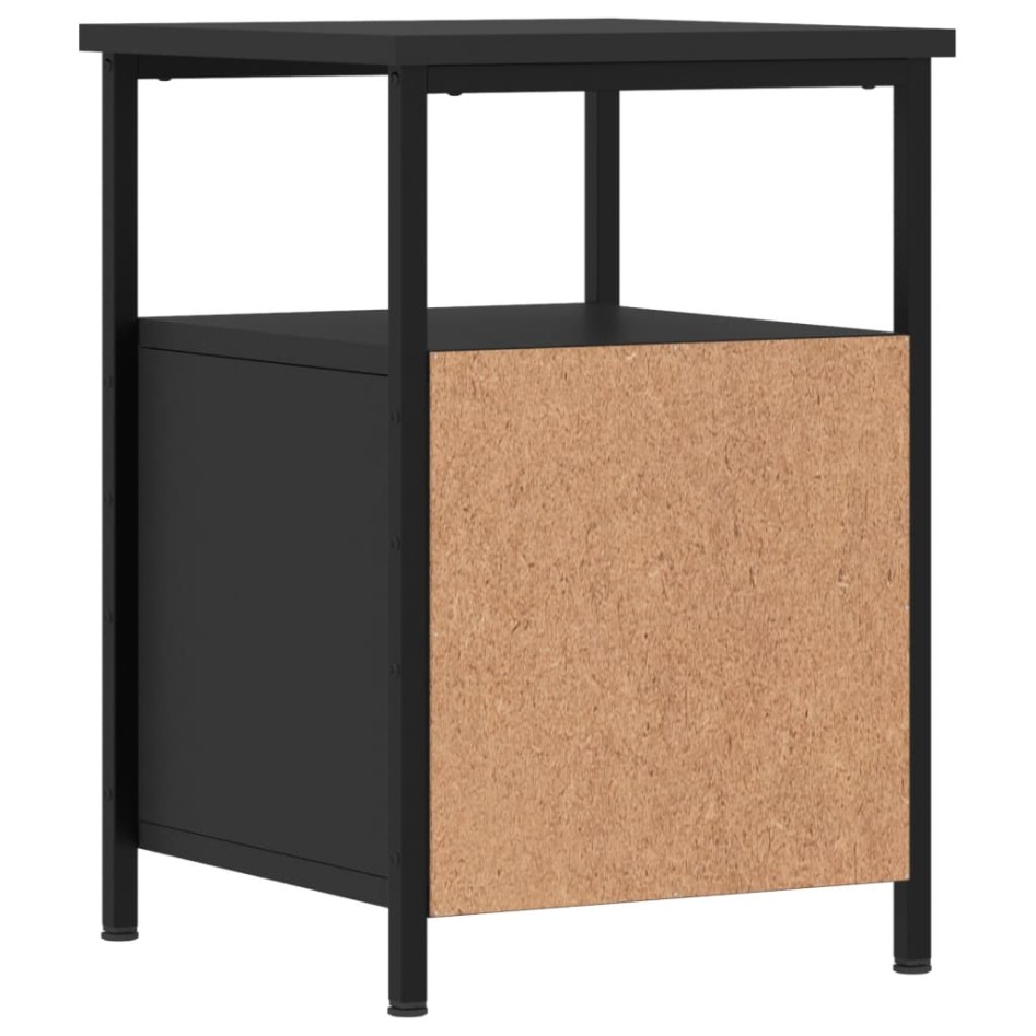 Mesitas de noche 2 uds madera de ingeniería negro 34x35,5x50