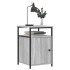 Mesitas de noche 2 uds madera contrachapada gris 40x42x60